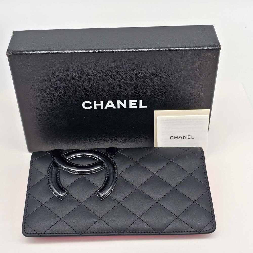 CHANEL Cambon Black Pink Lambskin Long Wallet 385-043025 - Picture 15 of 15